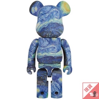 （現貨）BE@RBRICK 庫柏力克熊 梵谷 星空 日本境內限定 1000% 正版 大娃 公仔 玩具有毒