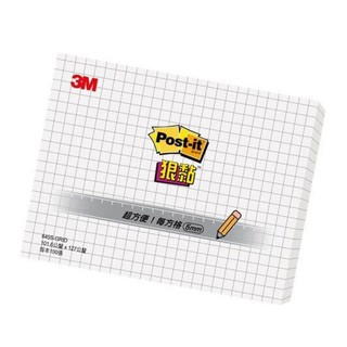 [人生必備x事務幫手 ]3M™ Post-it®利貼® 狠黏™超黏方格便條紙/5mm方格/萬用材質均可黏貼 利貼便條紙