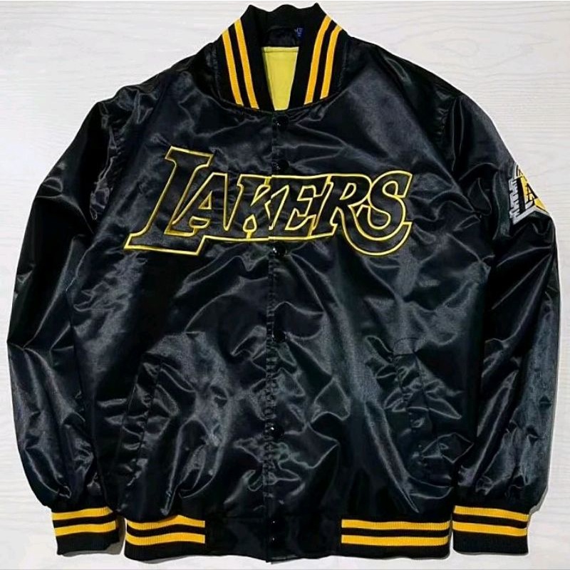 LAKERS 湖人隊 OVERSIZES 棒球外套 夾克 嘻哈 饒舌 尺寸M~XXL