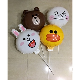 Line韓國正版熊大氣球、莎莉 兔兔 饅頭人 可愛氣球婚禮喜宴氣球 韓國來台限量 生日快樂 慶祝活動 聖誕禮物