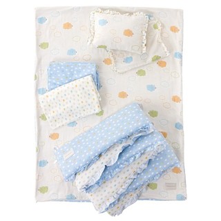 【Momo生活百貨】奇哥 奇哥雲朵羊六層紗寢具組 M號/ L號 兩用被套 床包 床圍 枕頭 枕套