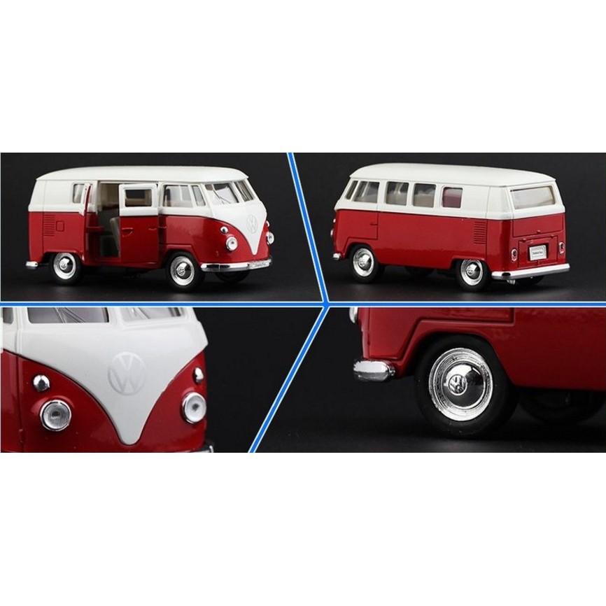 汽車模型 福斯 麵包車 1963 T1 T2 Bus 巴士合金車模玩具1:36