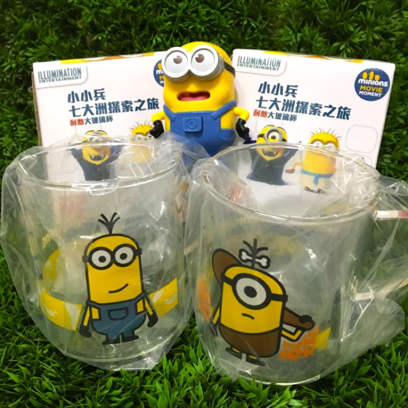 [餐具] 小小兵耐熱大玻璃杯 #七大洲探索之旅系列#透明杯#Minions#經典款#大洋洲款