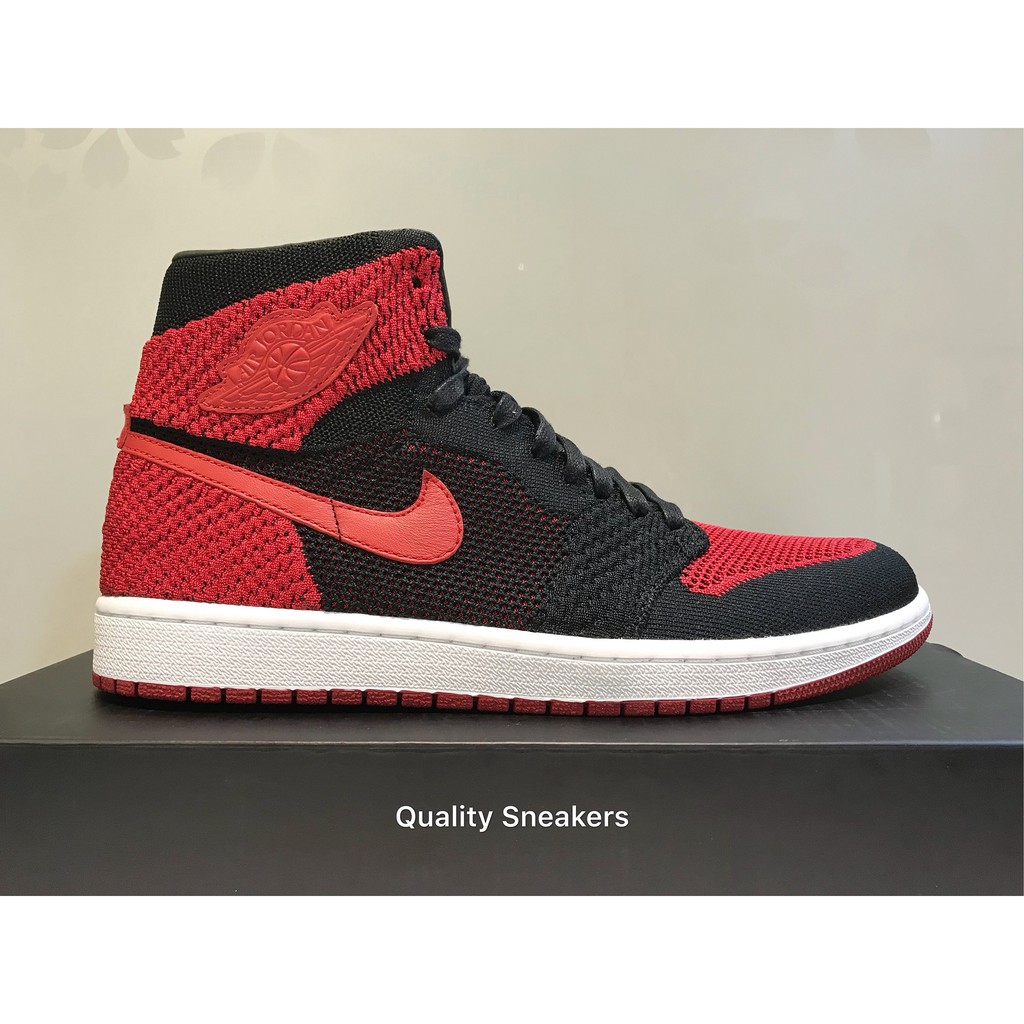 Quality Sneakers - Jordan 1 Retro Flyknit Bred Banned 黑紅 編織