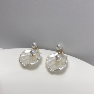 Aurora 925銀針 韓式 經典貝殼珍珠耳環🐚