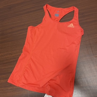 Adidas climalite 全新🆕 女生運動上衣背心無袖 橘紅色 XS吸汗輕薄運動專業