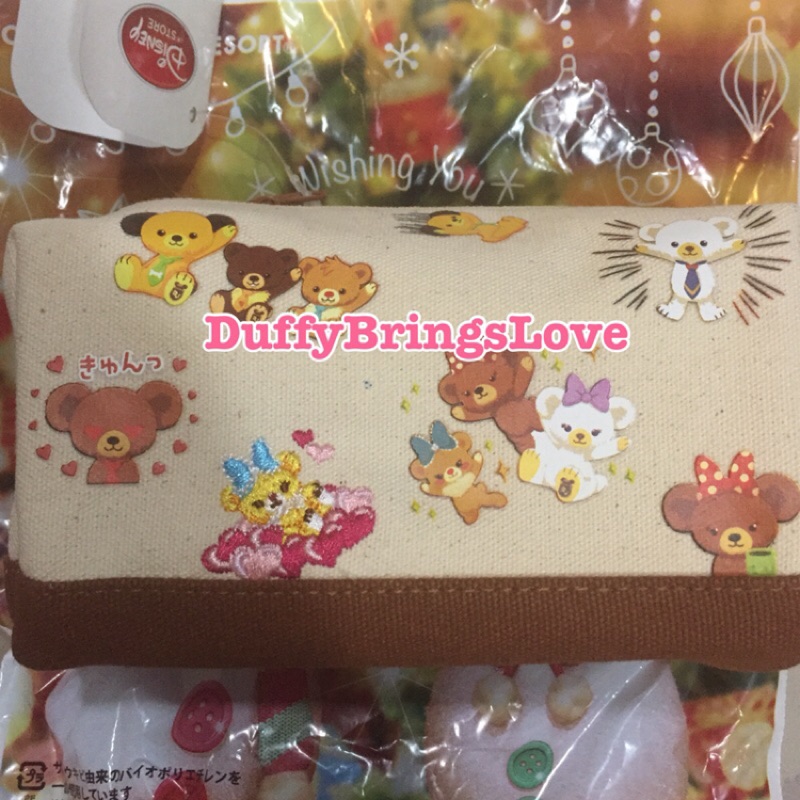 《現貨》日本迪士尼 米奇米妮 史迪奇 小熊維尼 瑪麗貓 奇奇蒂蒂 大學熊 帆布 化妝包 鉛筆盒 收納袋 筆袋