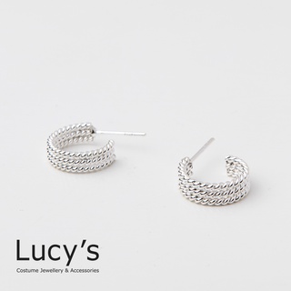 Lucy's 925純銀 三線圈C型 耳環 (96500)