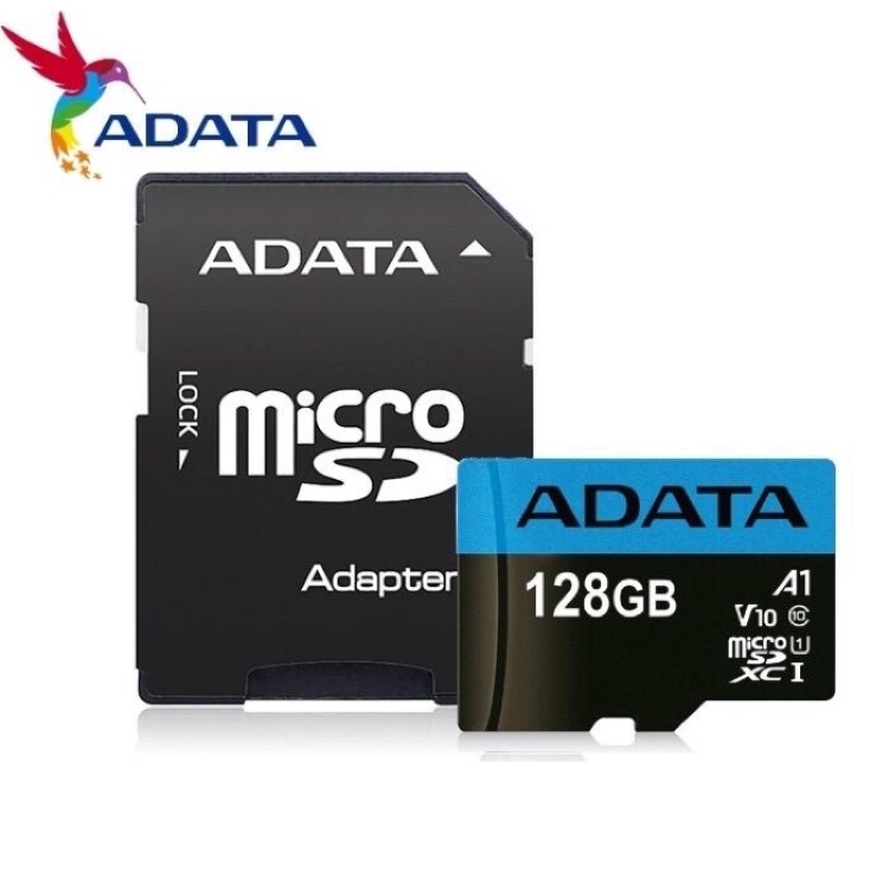 ADATA 威剛 128G 記憶卡 microSD 附轉卡(加增記憶卡儲放盒)A1 U1 V10 終保