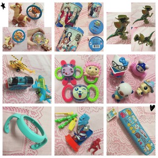 玩具 文具用品 航海王存錢筒 恐龍 湯馬士小火車 飛機 固齒器 Hello Kitty公仔玩偶 戰士機器人 鉛筆盒 二手