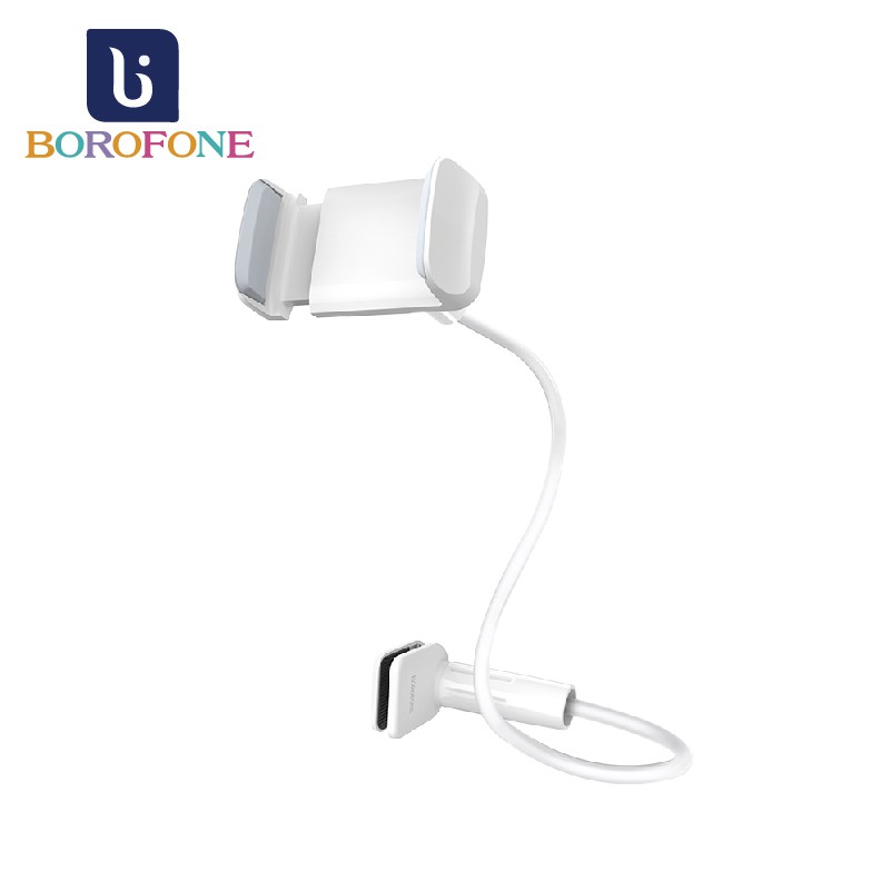 Borofone BH23 貝朗手機懶人支架 手機支架 勾夾型 螺旋式 白色【酷瘋】