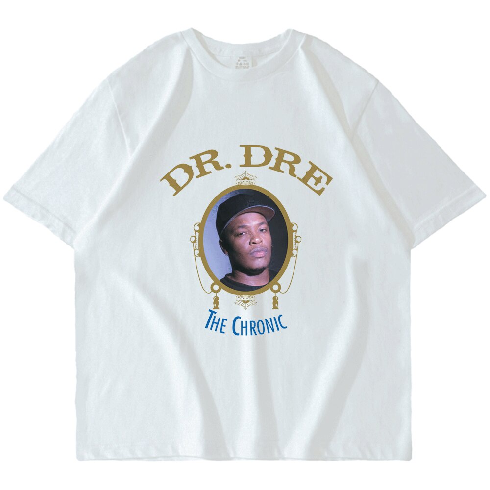 2022 年熱賣衣服流行 Dr Dre The Chronic T 恤角色扮演服裝街頭服飾短袖 T 恤棉嘻哈 T 恤男士