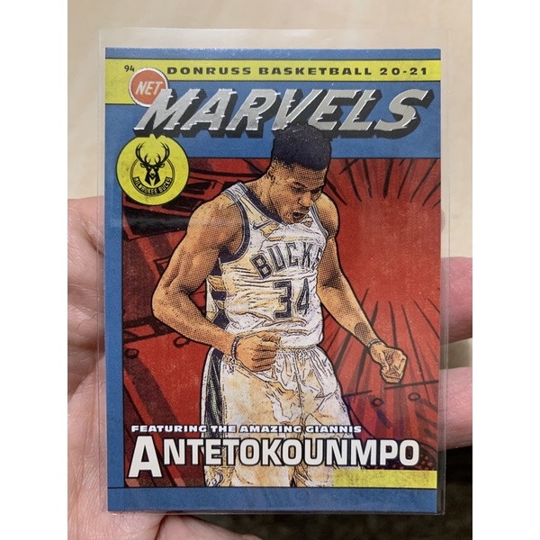 NBA球員卡 公鹿隊 字母哥 Giannis Antetokounmpo 兩屆MVP 總冠軍 漫威英雄漫畫特卡！