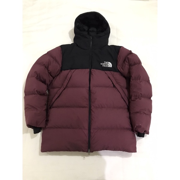 9成新 THE NORTH FACE 550羽絨外套 暗紅色