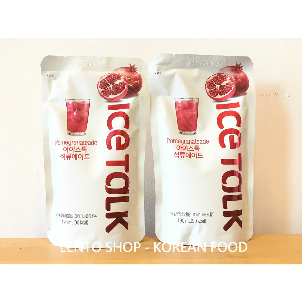 LENTO SHOP - 韓國 ICE TALK 冰涼 果汁飲 水果飲料 주스 Juice 190ML  5包&amp;10包組
