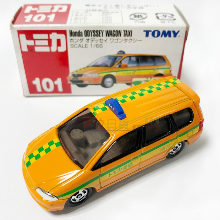 『 單位日貨 』絕版 日本正版 多美 TOMICA HONDA 計程車 舊藍標 新車貼 合金 小車 附膠盒 NO.101