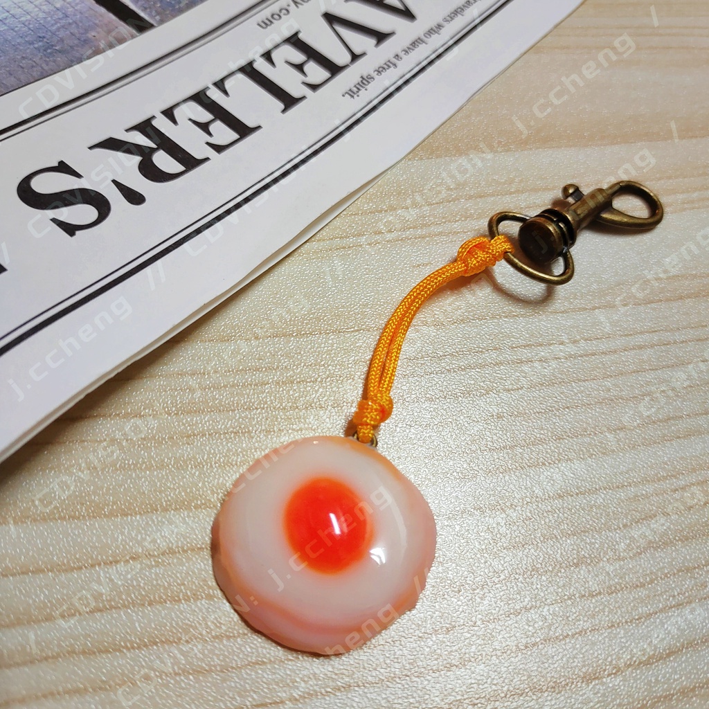 /澄視維度設計/ 蛋 荷包蛋 雙層蛋 手工 文創 趣味 美食 吊飾 鑰匙圈 療癒小物 裝飾