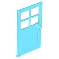 樂高 LEGO 中 天空藍色 1x4x6 門 門板 城市 街景 積木 60623 Medium Azure Door