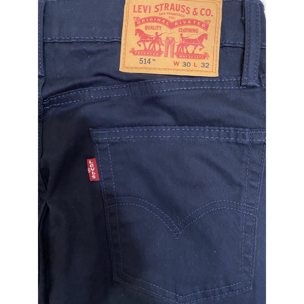 近全新正品Levis 514(W30)黑藍色休閒長褲