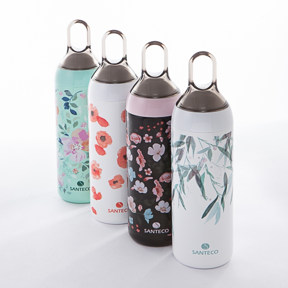 蝦幣十倍送【SANTECO】YOGA ART 500ml 保溫瓶 四色可選 彩繪文青風 高顏值 交換禮物首選 原廠公司貨