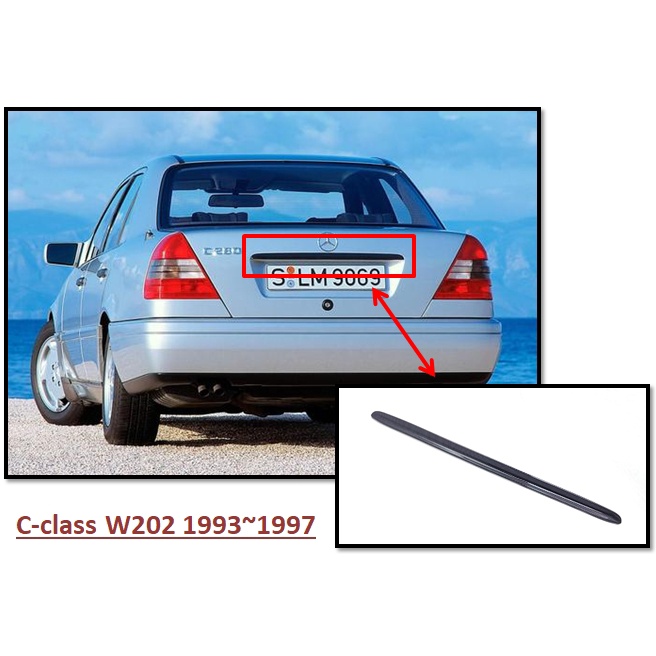 圓夢工廠 Benz 賓士 W202 C180 C200 C240 C280 93~97 水轉卡夢 碳纖後行李箱尾門飾條貼