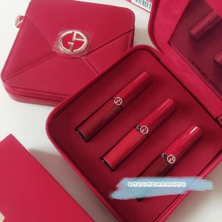 送禮*包色禮盒❤️現貨★GIORGIO ARMANI GA奢華絲絨訂製唇萃-精巧珍藏組+訂製化妝包 禮盒