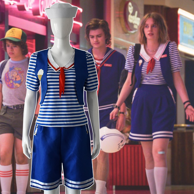 怪奇物語3 Stranger Things 冰淇淋店員海軍服cosplay服飾 蝦皮購物