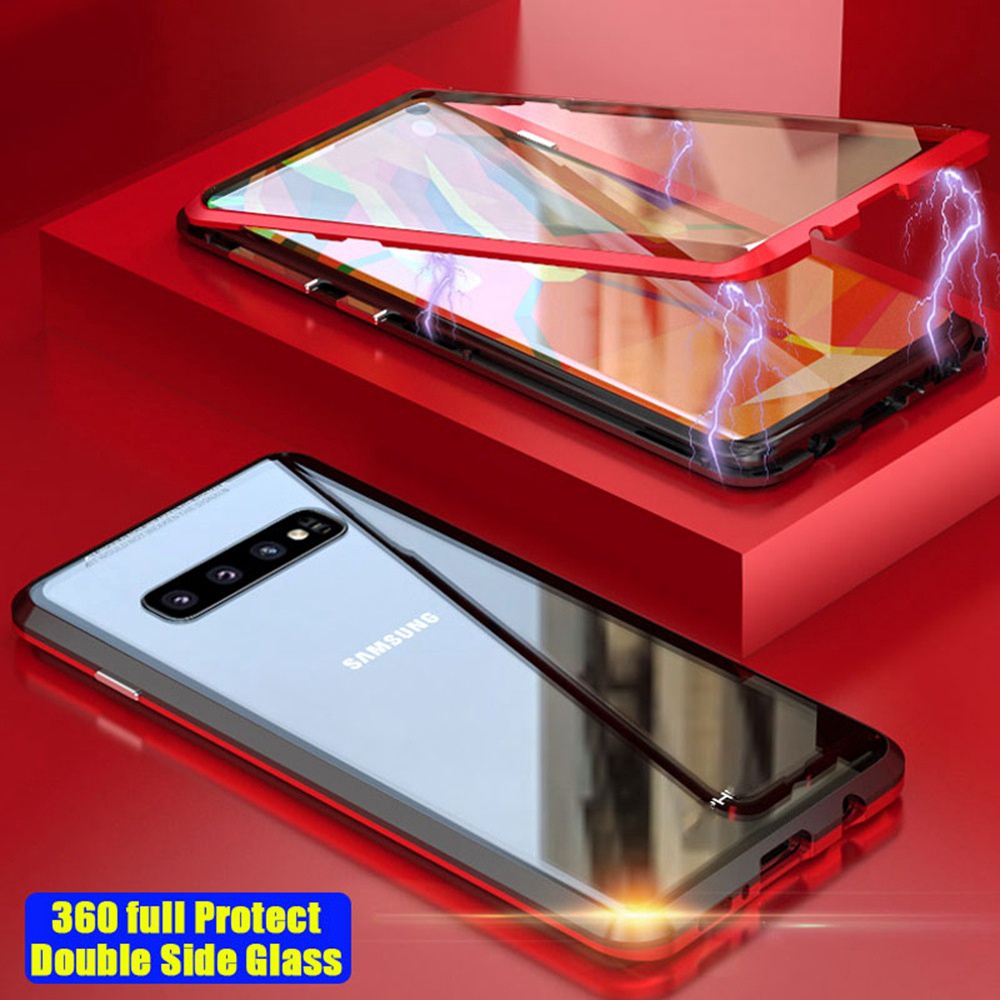 【升級版】雙面鋼化玻璃萬磁王 三星 S10 S9 S8 Plus S10E Note 9 8手機殼 磁吸保護殼 掀蓋殼