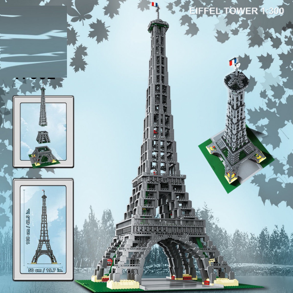 清倉+ 秒殺價格】兼容樂高王牌88002世界名建築巴黎埃菲爾鐵塔10181積木玩具17002 | 蝦皮購物