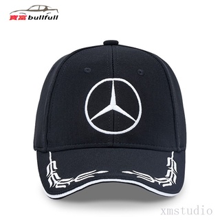 BENZ 賓士鴨舌帽跨境賓士遮陽帽4S店活動棒球帽子刺繡汽車logo