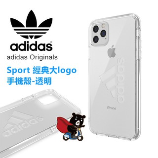 adidas 愛迪達 Sport 經典大logo手機殼 6.5吋 iPhone 11 Pro Max 透明 TPU邊框