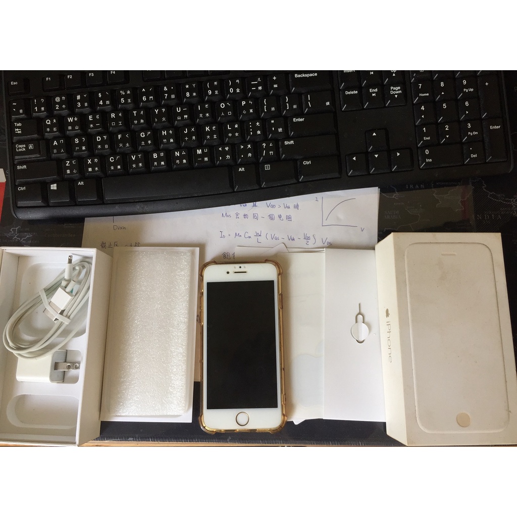 [Apple蘋果] IPhone6 白色 64G 完整盒裝 2015年出廠 贈保護殼、原廠電池