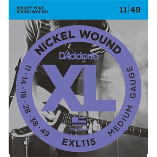 D'Addario EXL115 11-49 電吉他弦 / Nickel Wound【桑兔】