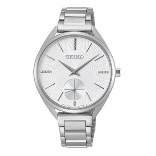 SEIKO SK037 精工錶 6G28-00Y0S(SRKZ53P1) 優雅簡約小秒針腕錶 /銀 35mm