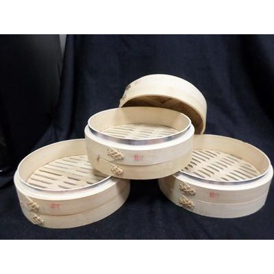 【蝦米米】蒸的卡營養8寸天然竹製品蒸籠組 節能三層籠4件式 竹籠糯米雞馬來糕 蒸食保留原味