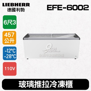 【全發餐飲設備】德國利勃LIEBHERR 6尺3 玻璃推拉冷凍櫃457L (EFE-6002)
