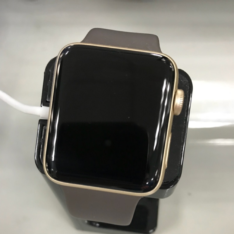 Apple Watch Series 2 S2 42mm 金色鋁金屬錶殼 可可色運動錶帶