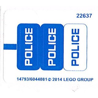 公主樂糕殿 LEGO 貼紙 Sticker for Set 60041 警察 POLICE