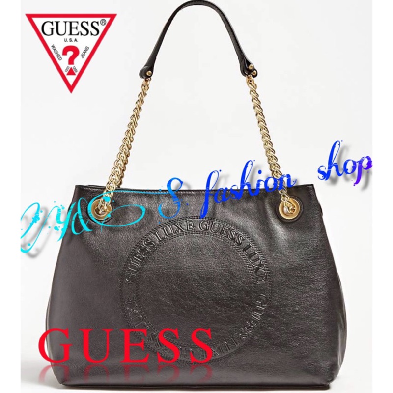 (Y&amp;S fashion )🇺🇸Guess luxe頂級真皮金鍊托特包 年終慶 現貨