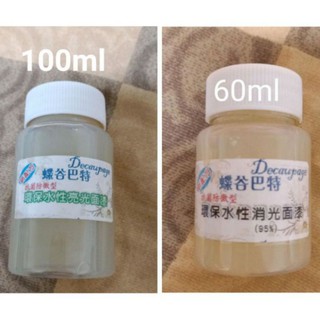 60/100ml水性環保面漆 保護漆 亮光漆/啞消光漆 木器漆 防水漆