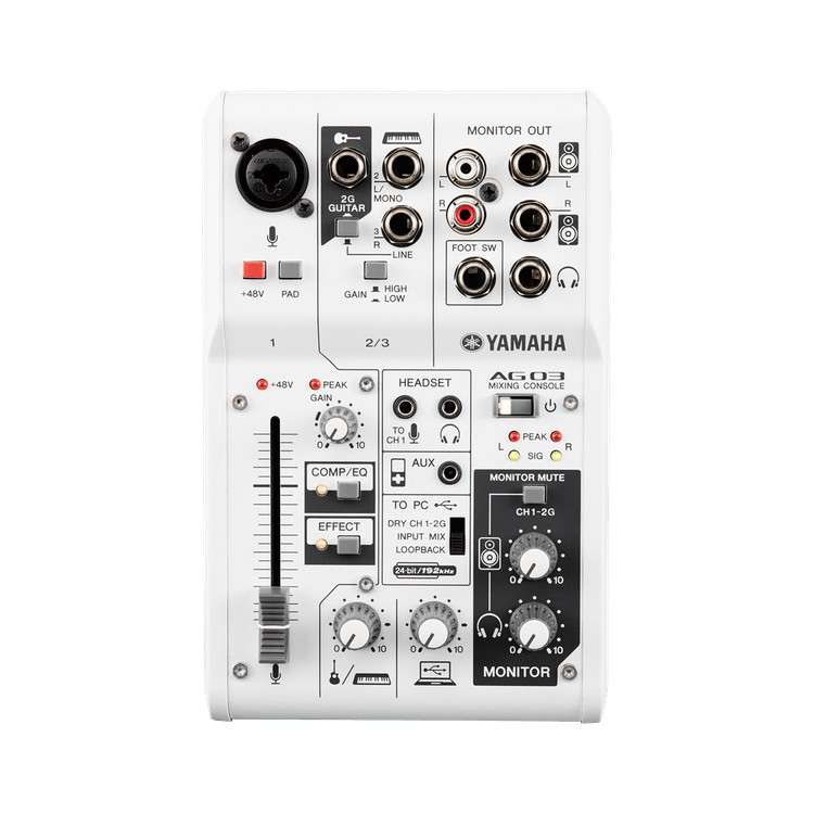 【陸比音樂．實體店】YAMAHA AG03 3軌混音器 USB多功能MIXER 直播神器 高音質直播