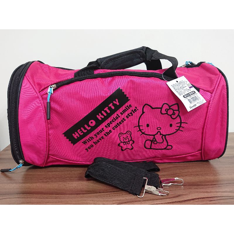 Sanrio 三麗鷗 Hello Kitty 兩用旅行袋 籃球行李袋 側背袋 側背包 兩用旅行包 旅行袋 球袋 鞋袋