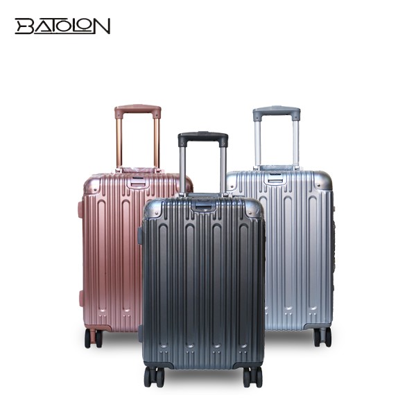 【BATOLON】20吋25吋29吋髮絲紋鋁框硬殼海關鎖登機箱/行李箱/旅行箱BL2408