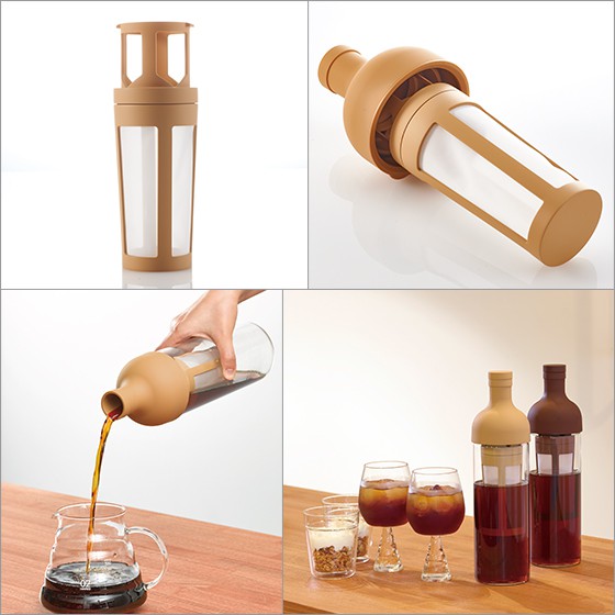 日本製 Hario 冷泡咖啡玻璃濾瓶 酒瓶造型冷泡茶壺 玻璃濾瓶