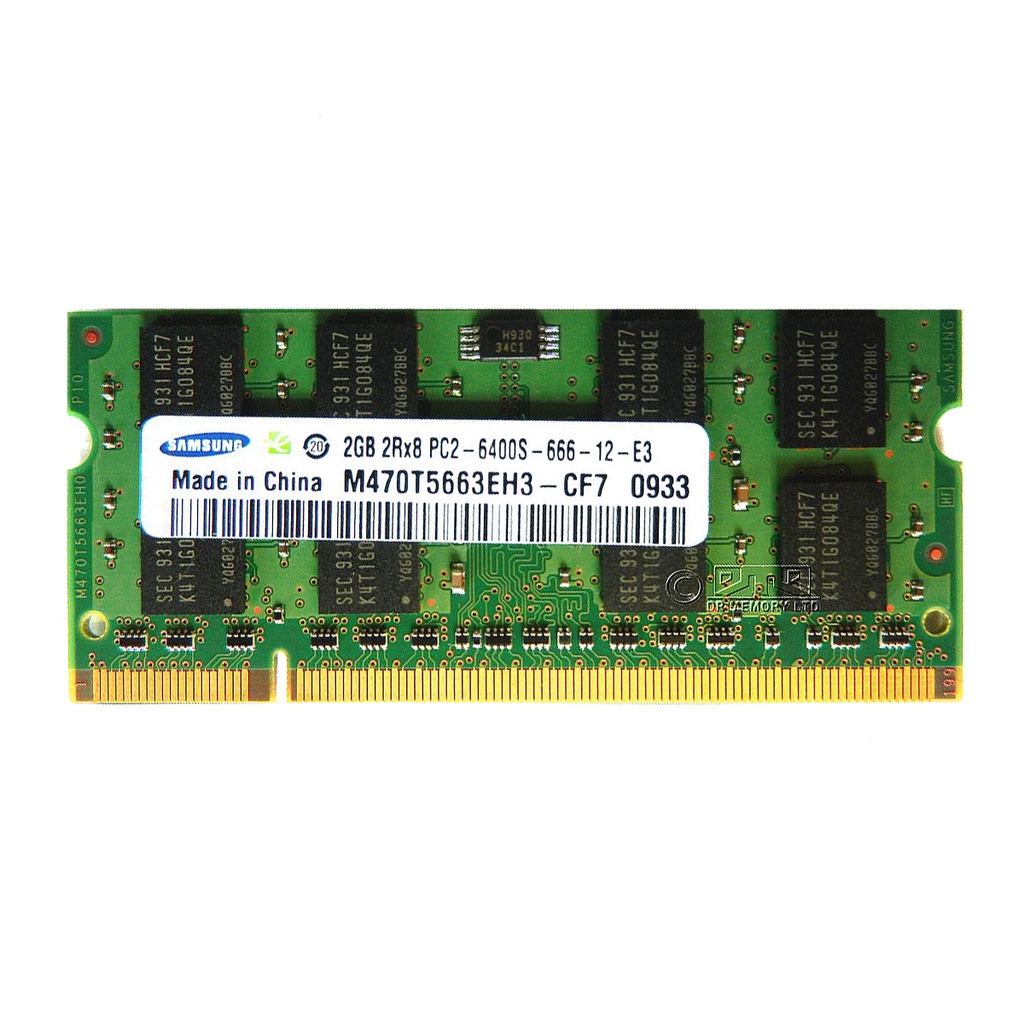 2gb PC2-6400s DDR2 800 800MHz 適用於筆記本電腦內存 RAM