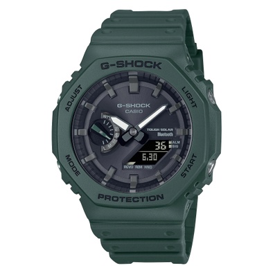 CASIO G SHOCK 藍牙太陽能 農家橡樹八角雙顯錶 GA-B2100-3A