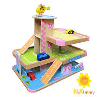 【育兒嬰品社】kikimmy木製豪華立體停車場玩具組(07083)