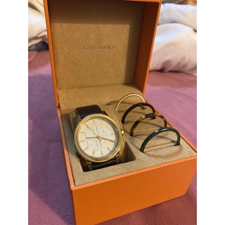 Tory Burch 手錶組 代購 皮革錶帶 限量代購 二手 金色