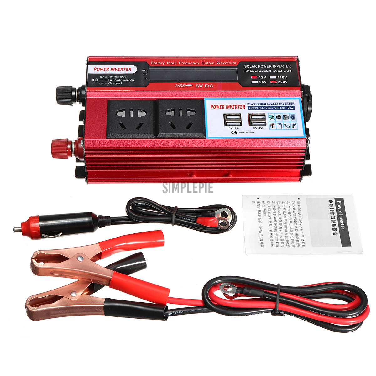 3000w Dc 110v 2v修改後的正弦波電源逆變器4 Usb 12v 24v 蝦皮購物