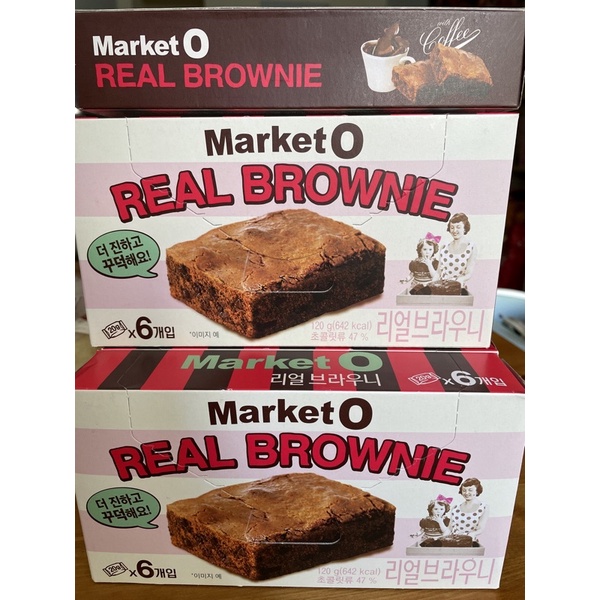 韓國進口Market O Real Brownie布朗尼蛋糕6入 蛋糕 網紅零食休閒糕點
